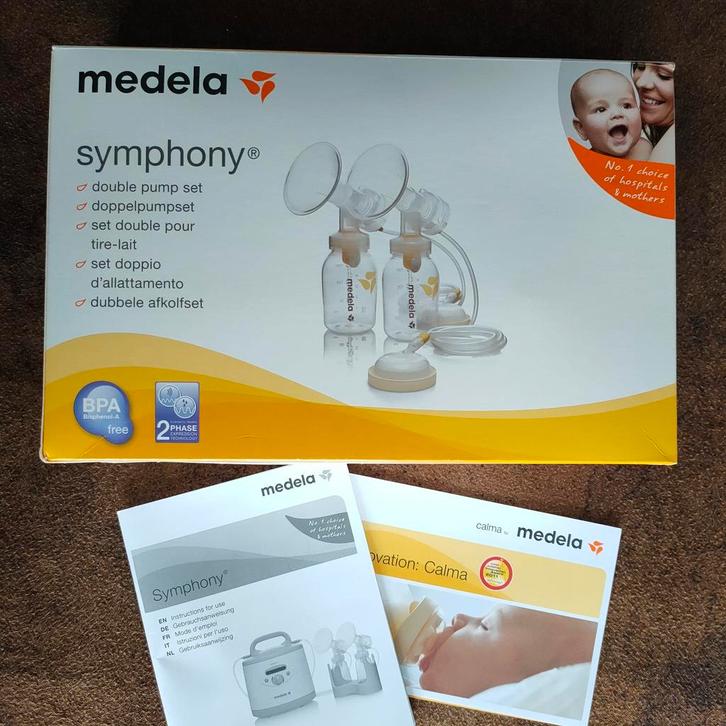 Medela Symphony dubbele afkolfset, Kinderen en Baby's, Babyvoeding en Toebehoren, Zo goed als nieuw, Borstkolf, Ophalen of Verzenden