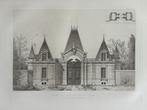 1877 gravure - Antieke ontwerptekening toegangspoort Clichy, Verzenden