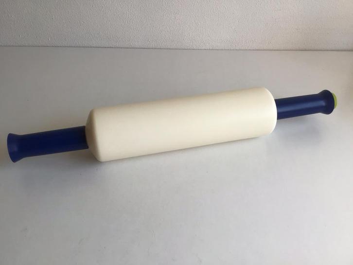 Tupperware vintage deegroller vulbaar - 50 cm wit blauw, Huis en Inrichting, Keuken | Tupperware, Overige typen, Blauw, Groen