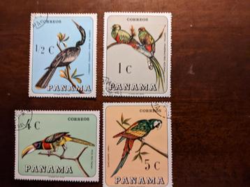 PANAMA; set (4) VOGELS beschikbaar voor biedingen