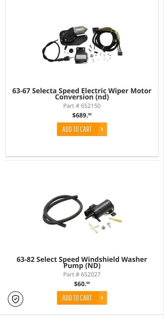 Corvette C2 Complete ruitenwisser ombouw set 7 snelheden, Auto-onderdelen, Overige Auto-onderdelen, Amerikaanse onderdelen, Oldtimer onderdelen