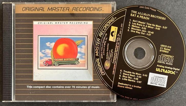 ALLMAN BROTHERS BAND - Eat a peach ( MFSL / SACD ), Cd's en Dvd's, Cd's | Rock, Poprock, Ophalen of Verzenden
