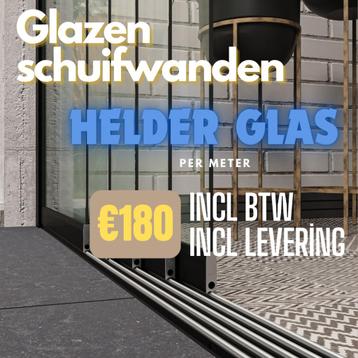 Glazen schuifwanden -  WINTERSALE  beschikbaar voor biedingen