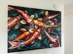 Olieverfschilderij Koi Karpers, Antiek en Kunst, Ophalen