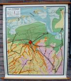 Oude schoolkaart van Groningen van Bos/Noordhoff, Ophalen of Verzenden, Aardrijkskunde