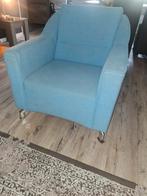 2 licht blauwe fauteuils, Huis en Inrichting, Ophalen, Gebruikt, 75 tot 100 cm, 50 tot 75 cm