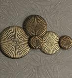 Wanddecoratie van metaal in goud/brons, Ophalen, Zo goed als nieuw