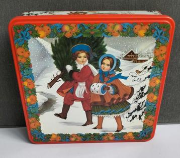 Vintage blikken doos (Massilly) beschikbaar voor biedingen