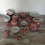 Chinees servies, Mun Shou Pink rood/wit, Ophalen of Verzenden, Zo goed als nieuw, Overige stijlen, Porselein