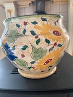 Regina Gouda Holland Bloempot Handbeschilderd Vintage Aardew, Antiek en Kunst, Antiek | Keramiek en Aardewerk, Ophalen of Verzenden