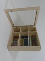 Thee doos / kist / hout / glas, Ophalen of Verzenden, Zo goed als nieuw