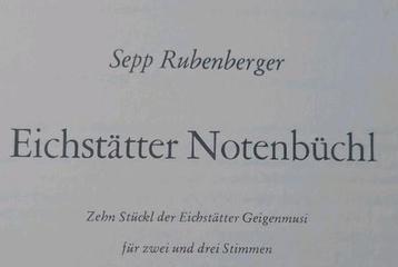 Eichstatter Notenbuchl 10 st voor viool bladmuziek  beschikbaar voor biedingen