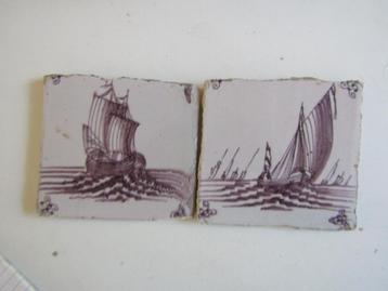 twee antieke mangaan kleurige scheepjes. beschikbaar voor biedingen