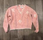 Gebreide roze v-hals trui, Kleding | Dames, Truien en Vesten, Ophalen of Verzenden, Zo goed als nieuw, Maat 36 (S), Roze