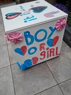Houten kist met deksels ( bijvoorbeeld gender reveal ), Ophalen, Gebruikt