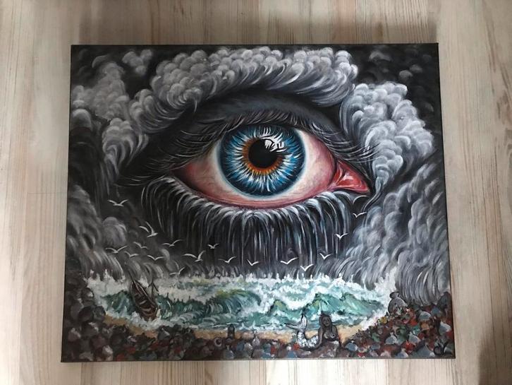 Olieverf Schilderij - Gesigneerd - 50x60 cm, Antiek en Kunst, Kunst | Schilderijen | Klassiek, Ophalen of Verzenden