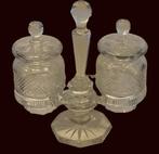 Groot olie en azijn stel van kristal oud/antiek, Antiek en Kunst, Ophalen