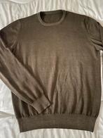 Italiaanse fijne wol trui beige bruin mt 46, Bruin, Verzenden, Italy, Gedragen
