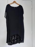 Chique jurk van Ulla Popken, 2-laags, zonder mouwen, Kleding | Dames, Zwart, Maat 42/44 (L), Ophalen of Verzenden, Zo goed als nieuw