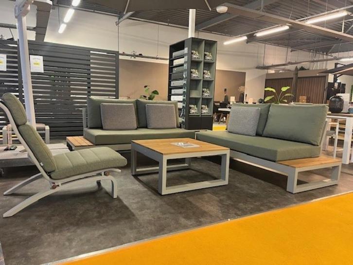 Loungeset life outdoor living showmodellen, Tuin en Terras, Tuinsets en Loungesets, Nieuw, Loungeset, Aluminium, 4 zitplaatsen