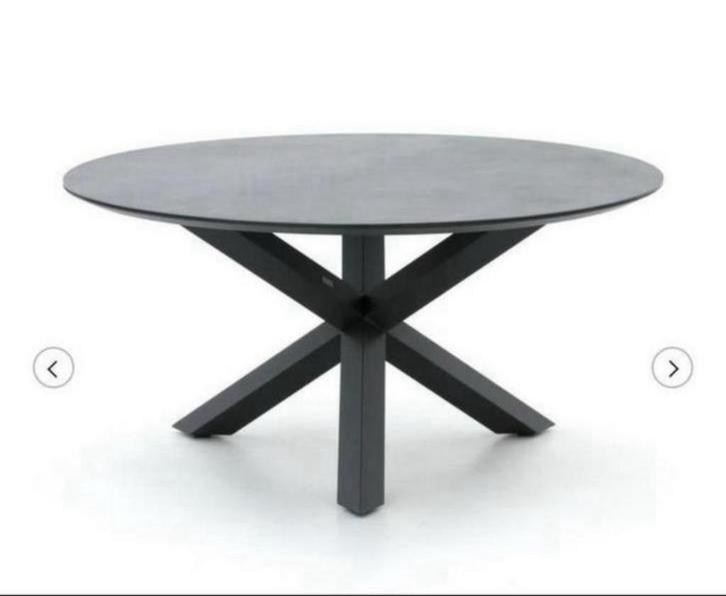 Nieuwe Bellagio Ferrone dining tuintafel ø 150cm, Tuin en Terras, Tuintafels, Zo goed als nieuw, Rechthoekig, Aluminium, Ophalen