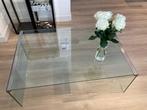 glazen salontafel, Huis en Inrichting, Tafels | Salontafels, Ophalen, Gebruikt, 100 tot 150 cm, 50 tot 100 cm