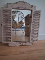 Vintage Spiegel met louvre Luiken, Huis en Inrichting, Gebruikt, Ophalen of Verzenden, Minder dan 100 cm, Rechthoekig