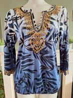 K-Design K Design blauwe goud top S M 36 38 Gratis Verzenden, K-design, Zo goed als nieuw, Lange mouw, Maat 36 (S)