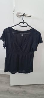 H&M top zwart maat M met klein glittertje, Ophalen of Verzenden, Zo goed als nieuw, Zwart, Zonder mouw