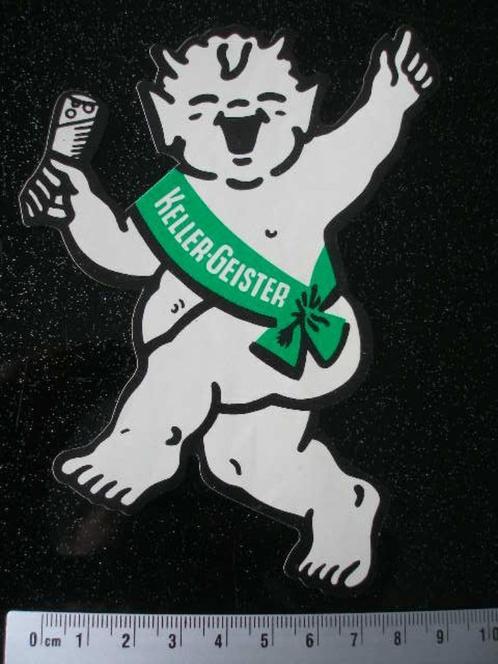 sticker Keller-Geister logo vrolijk duiveltje kruidendrank, Verzamelen, Stickers, Zo goed als nieuw, Merk, Verzenden