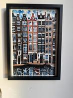Kunst art schilderij painting Amsterdam grachten modernart, Antiek en Kunst, Ophalen of Verzenden
