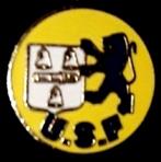 Peugeot U.S.F. pin, Verzamelen, Speldjes, Pins en Buttons, Verzenden, Nieuw, Transport, Speldje of Pin