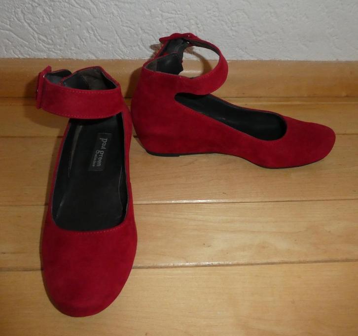 Paul Green sleehak ballerina's maat 37 rood met enkelbandje, Kleding | Dames, Schoenen, Zo goed als nieuw, Ballerina's, Rood, Verzenden
