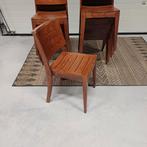 12 x houten stoelen stapelbare café partij stoelen, Ophalen, Gebruikt, Bruin, Vijf, Zes of meer stoelen