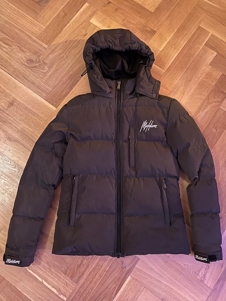 Donker groene / bruine Malelions jas, Kleding | Heren, Jassen | Winter, Bruin, Malelions, Ophalen of Verzenden, Zo goed als nieuw