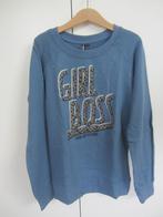 Nieuwe blauwe trui met tekst maat 140, Kinderen en Baby's, Kinderkleding | Maat 140, Ophalen of Verzenden, Nieuw, Meisje, Trui of Vest