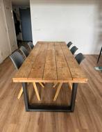 Grote eettafel + stoelen, Huis en Inrichting, Tafels | Eettafels, 200 cm of meer, Zo goed als nieuw, Vijf personen of meer, Rechthoekig