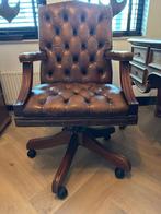 Exclusieve Chesterfield captain’s chair. Izgs., Ophalen of Verzenden, Bureaustoel, Bruin, Zo goed als nieuw