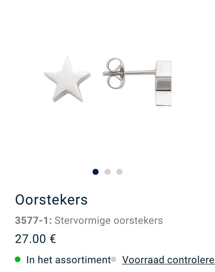 Energetix oorbellen ster van € 27 voor € 19, Sieraden, Tassen en Uiterlijk, Oorbellen, Nieuw, Knopjes of Stekers, Overige materialen