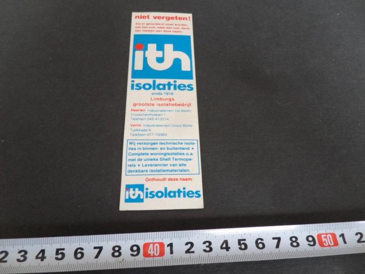 sticker Heerlen Venlo ITH isolaties, Verzamelen, Stickers, Zo goed als nieuw, Ophalen