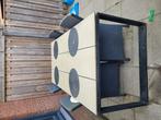 grote tuintafel met 4 stoelen, Ophalen of Verzenden, Gebruikt, Rechthoekig