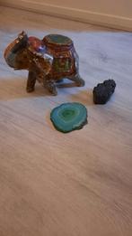 Olifantje en stempel marmer plaatje, Ophalen