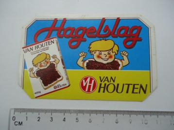 sticker oud Hagelslag strip Van Houten chocola retro vintage beschikbaar voor biedingen
