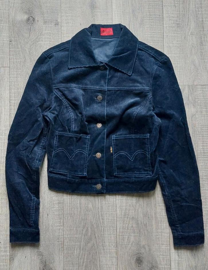 Vintage 60s rare Miss Levis big E jacket, Kleding | Dames, Jassen | Zomer, Zo goed als nieuw, Blauw, Ophalen of Verzenden