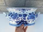 Oude Vintage Jardiniere De Porceleyne Fles Delfts Blauw Vaas, Ophalen of Verzenden