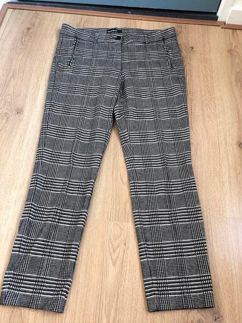 Cambio rhona geruite broek 42 bruin zwart, Kleding | Dames, Broeken en Pantalons, Zo goed als nieuw, Maat 42/44 (L), Bruin, Lang