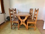 GRATIS eettafel massief hout, Ophalen, Gebruikt, 50 tot 100 cm, Vijf personen of meer