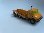 model Unimog hefwagen afzetbak 1974 geel geen huif Siku 1/60, Ophalen of Verzenden, Gebruikt, Bus of Vrachtwagen, SIKU