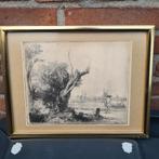 Rembrandt Ets - 19e Eeuwse Herdruk, Antiek en Kunst, Ophalen of Verzenden