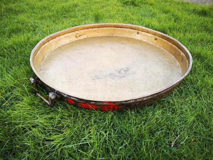 Enorm koper dienblad uit India, Antiek en Kunst, Antiek | Koper en Brons, Ophalen